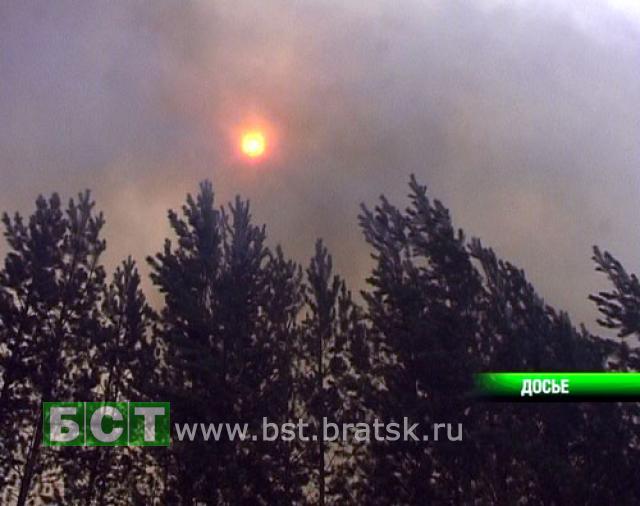 На территории лесов Братского района действуют пять пожаров