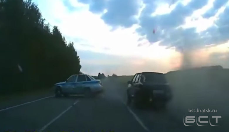 Появилось видео напряженной погони полицейских за нарушителем в Воронежской области